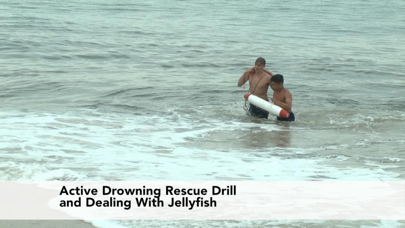 Beach Safety Lifeguards Conduct An Active Drowning Beach Rescue Drill